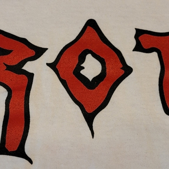 ROT Official Band Merch White Double Sided Band T Shirt Nice Graphics Sz S RARE! - Picture 6 of 8